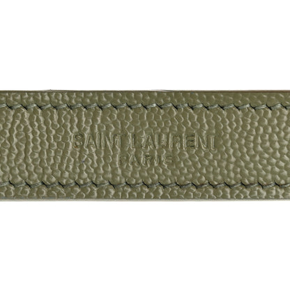 Saint Laurent Grain De Poudre Textured Mixed Matelasse Medium Triquilt Monogram Satchel Vert Kaki 15 of 17