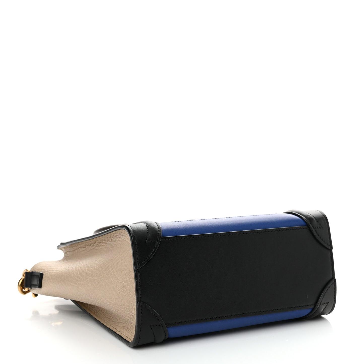 Smooth Calfskin Bullhide Nano Tri-Color Luggage Indigo