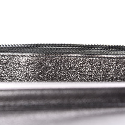 Chanel Metallic Goatskin Quilted Diamond CC Wallet On Chain WOC Pewter 10 of 12