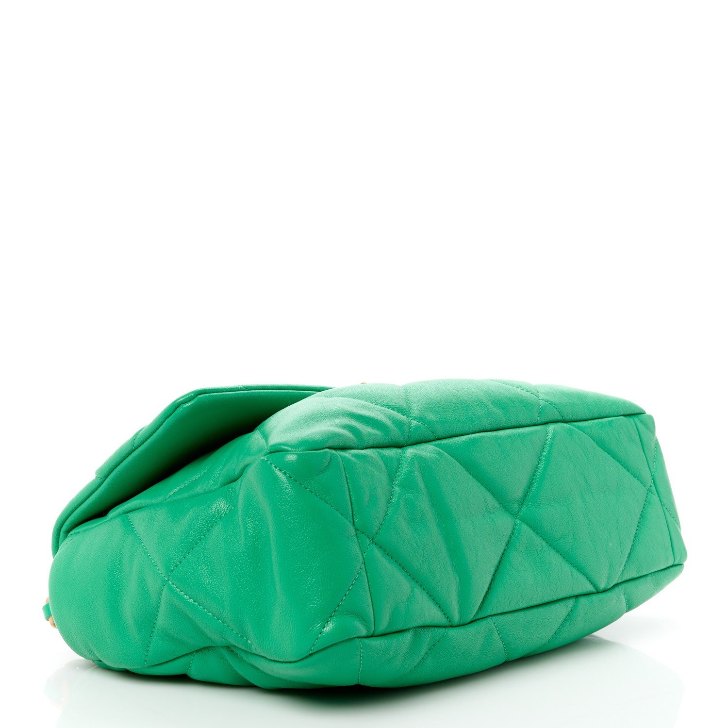 Chanel Lambskin Quilted Large Chanel 19 Flap Green 4 of 11