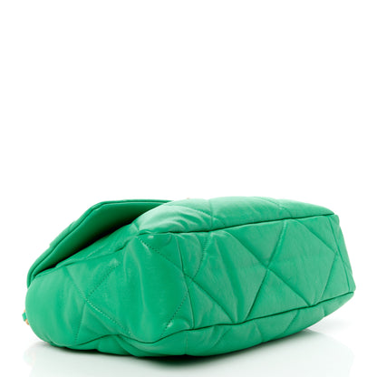 Chanel Lambskin Quilted Large Chanel 19 Flap Green 4 of 11