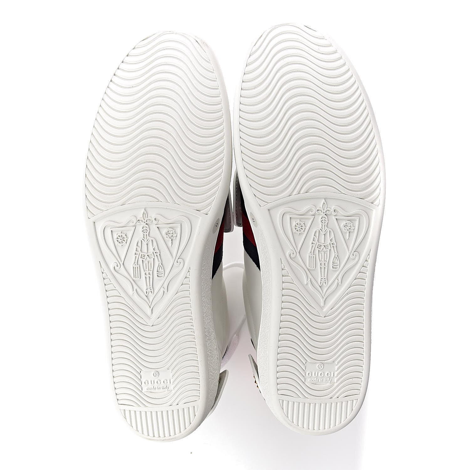 Gucci Calfskin Ayers Embroidered Web Mens Ace Removable Patches High Top Sneakers 11 White 8 of 9