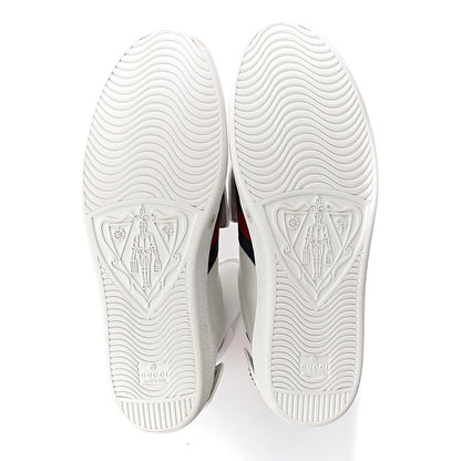Gucci Calfskin Ayers Embroidered Web Mens Ace Removable Patches High Top Sneakers 11 White 8 of 9
