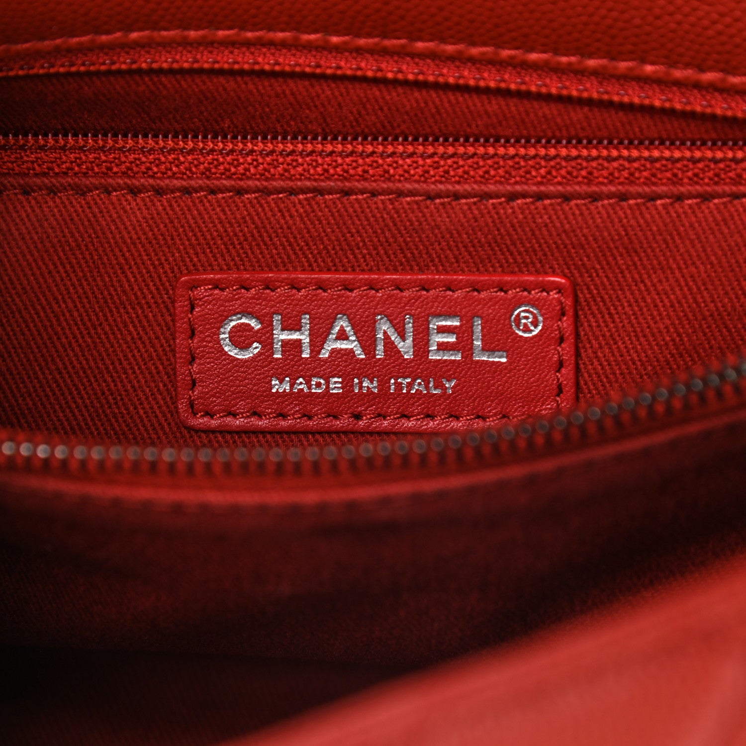 Chanel Caviar Quilted Small Coco Handle Flap Red 6 of 11