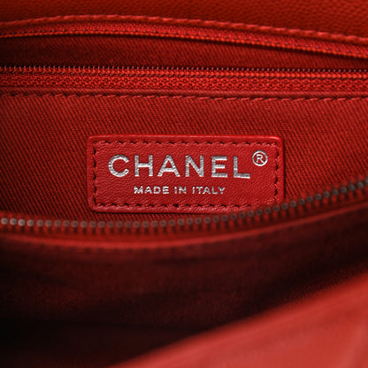Chanel Caviar Quilted Small Coco Handle Flap Red 6 of 11