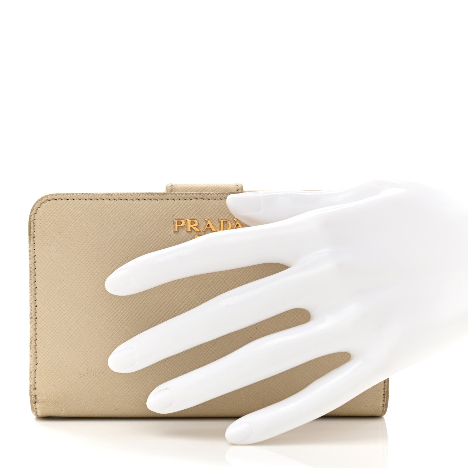 Prada Saffiano Metal Compact Wallet Cammeo 2 of 14