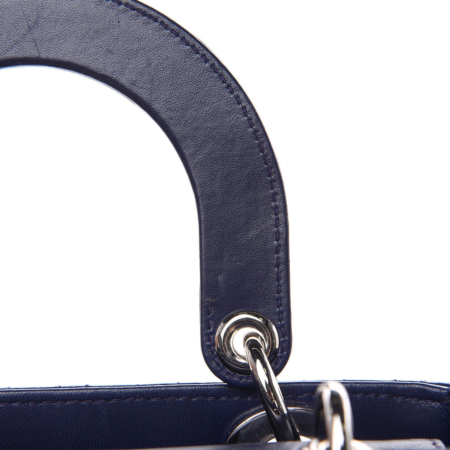 Lambskin Cannage Small Lucky Badges My Lady Dior Navy