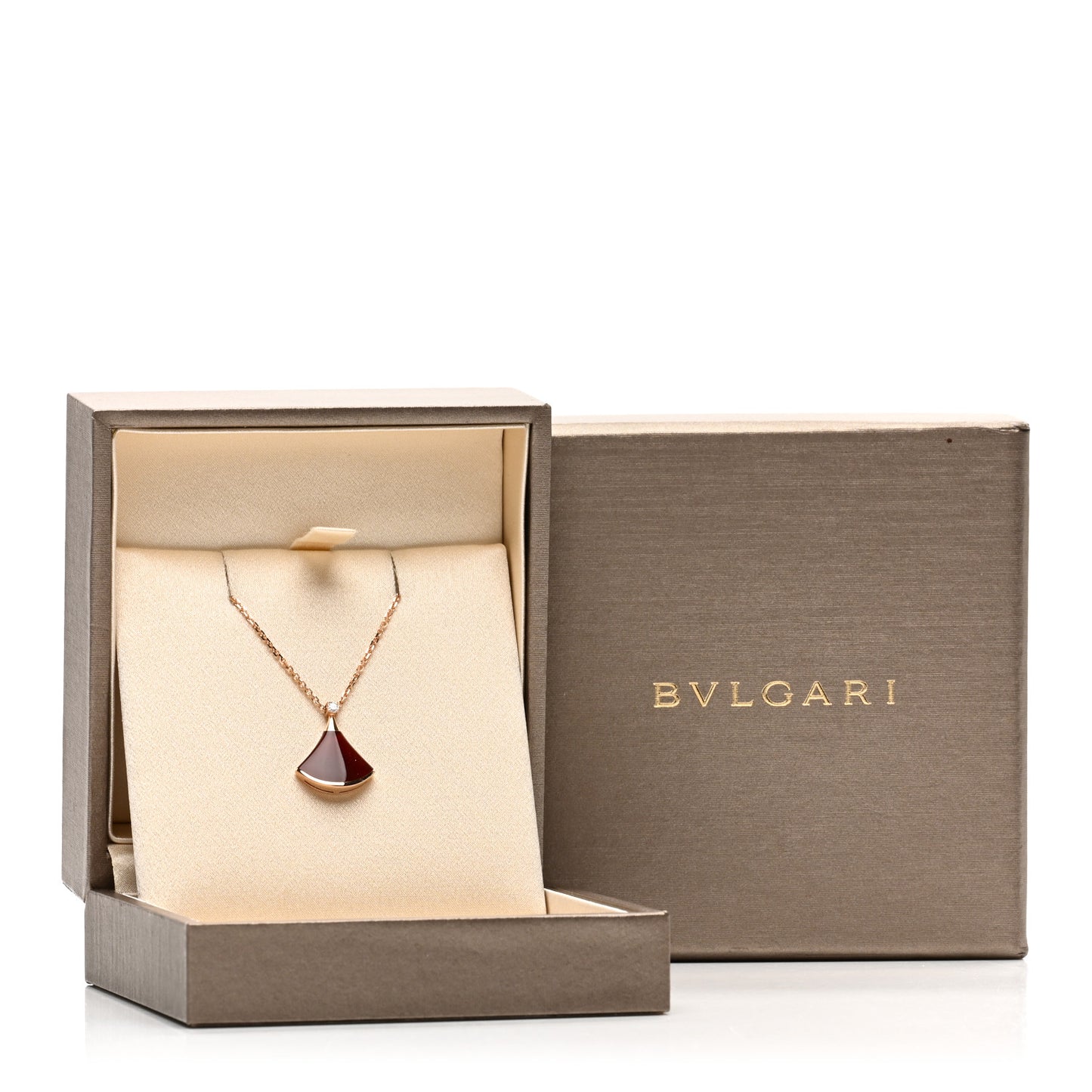 18K Rose Gold Diamond Carnelian Divas' Dream Pendant Necklace