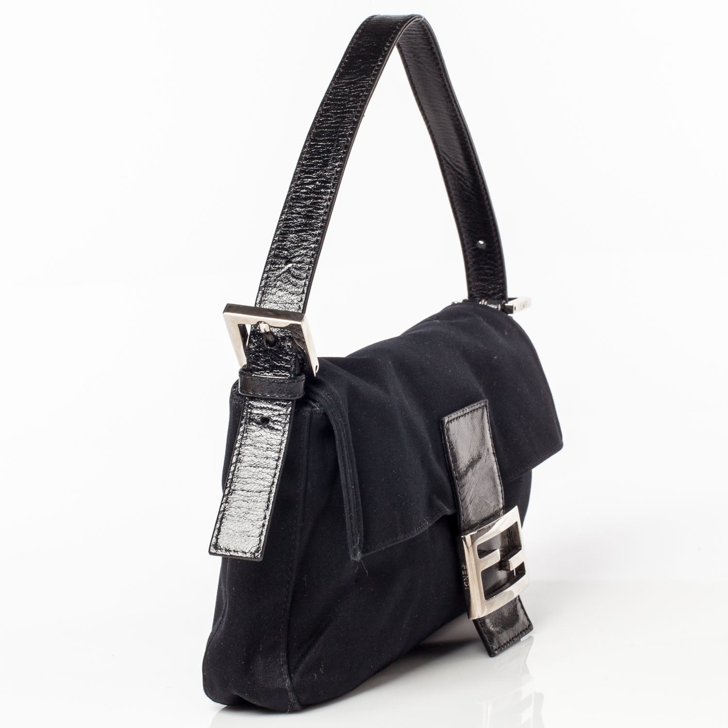 Fendi Canvas Baguette Black 4 of 12
