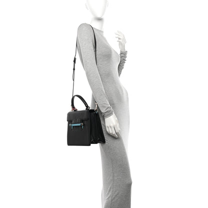 Valentino Garavani Grainy Calfskin Embossed VLTN Uptown Top Handle Bag Black 2 of 10