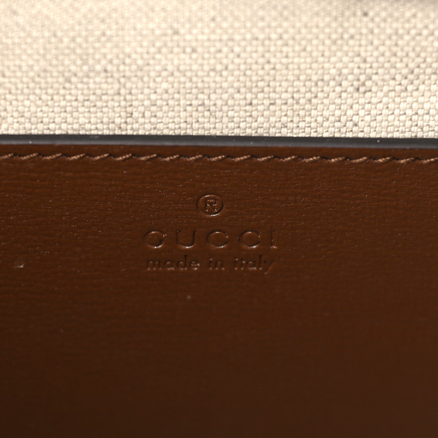 GG Supreme Monogram Textured Calfskin Retro Interlocking G Holster Bag Beige Ebony Brown Sugar
