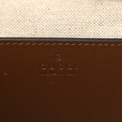 Gucci GG Supreme Monogram Textured Calfskin Retro Interlocking G Holster Bag Beige Ebony Brown Sugar 6 of 8