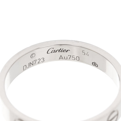 Cartier 18K White Gold 3.5mm LOVE Wedding Band Ring 54 7 4 of 5