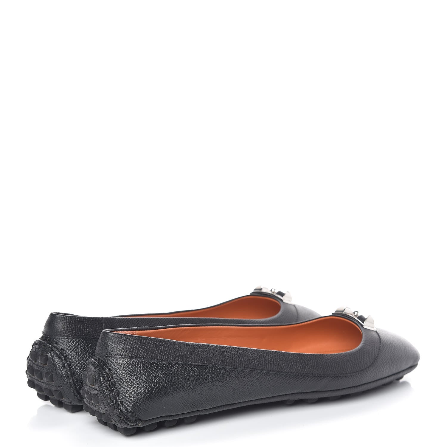 Hermes Epsom Liberty Ballerina Flats 37.5 Black 4 of 7