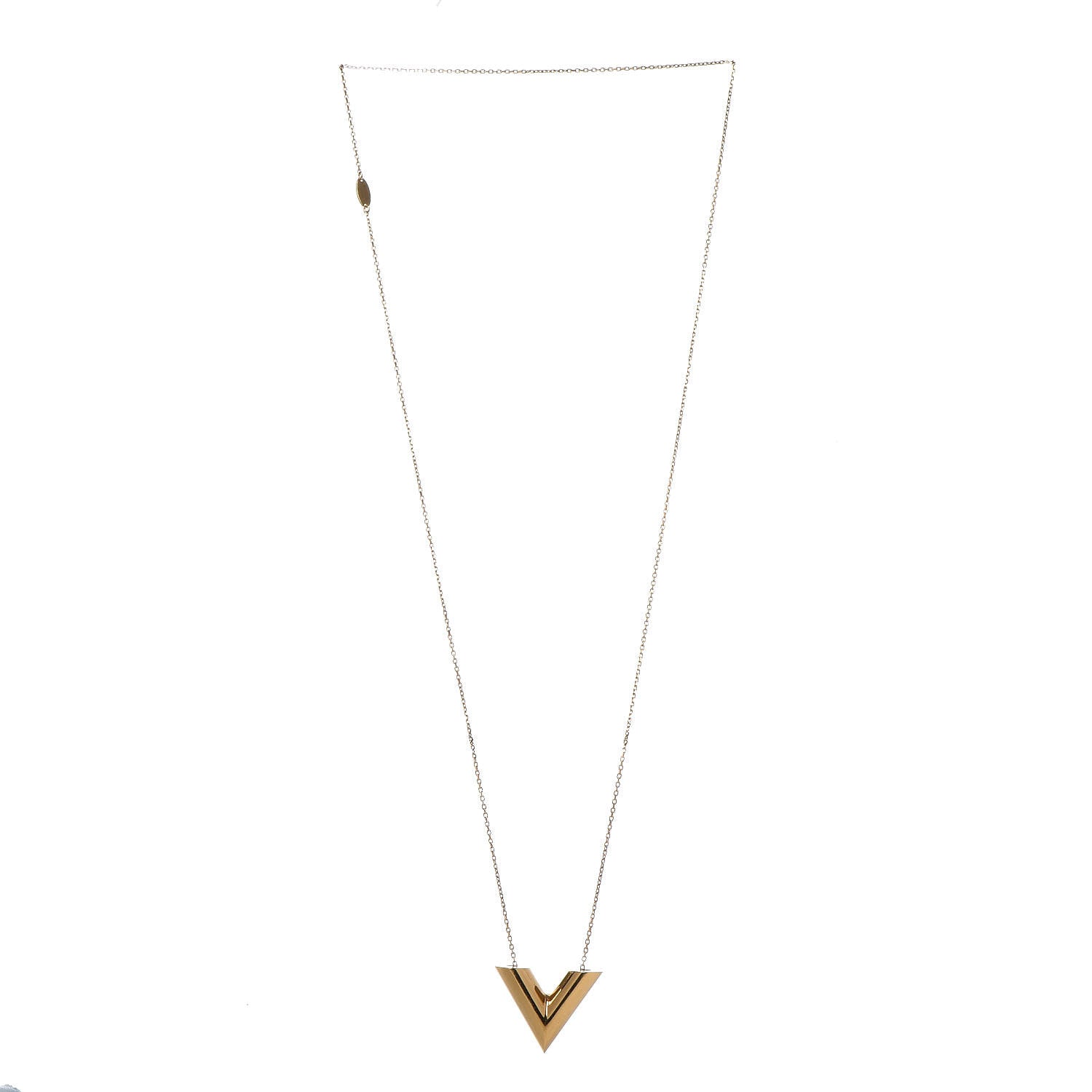 Louis Vuitton Large Essential V Necklace Gold 3 of 7