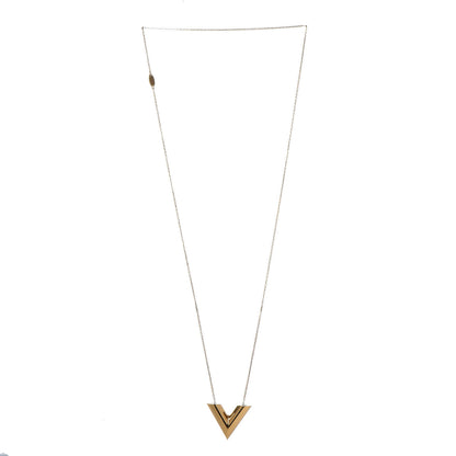 Louis Vuitton Large Essential V Necklace Gold 3 of 7