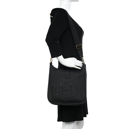 Hermes Taurillon Clemence Evelyne III PM Black 2 of 13