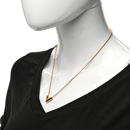 Louis Vuitton Essential V Necklace Gold 2 of 8