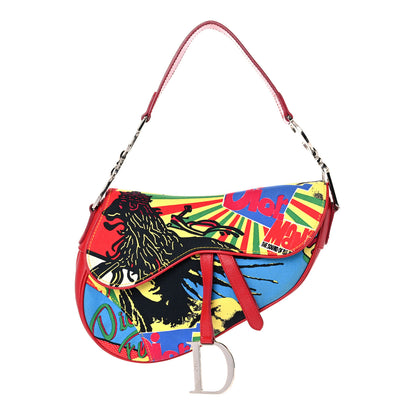 Christian Dior Canvas Bob Marley Saddle Bag Multicolor 1 of 13