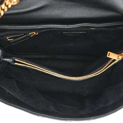 Saint Laurent Calfskin Y Quilted Monogram Large Loulou Chain Satchel Black 5 of 12