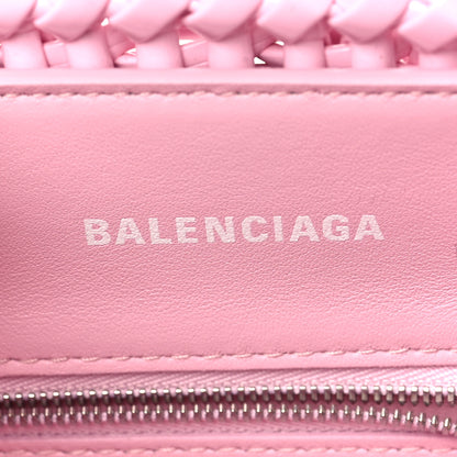 Balenciaga Faux Calfskin Braided Varnished XXS Bistro Basket Candy Pink 5 of 10