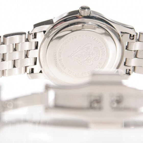 Gucci Stainless Steel Diamond 27mm 5500L Quartz Watch Black 7 of 14