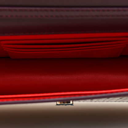 Christian Louboutin Patent Birdy Snakeskin Embossed Loubi54 Crossbody Clutch Merlot 5 of 10