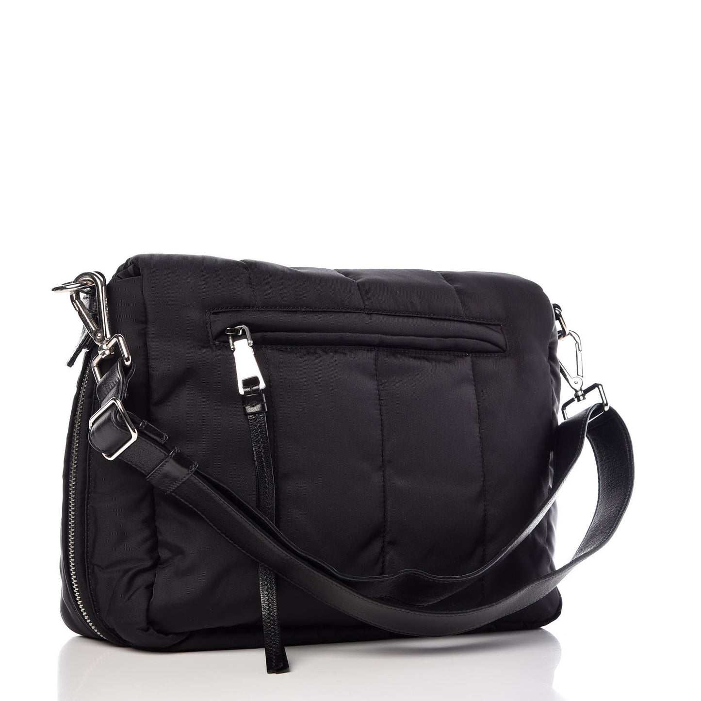 Tessuto Nylon Bomber Messenger Black