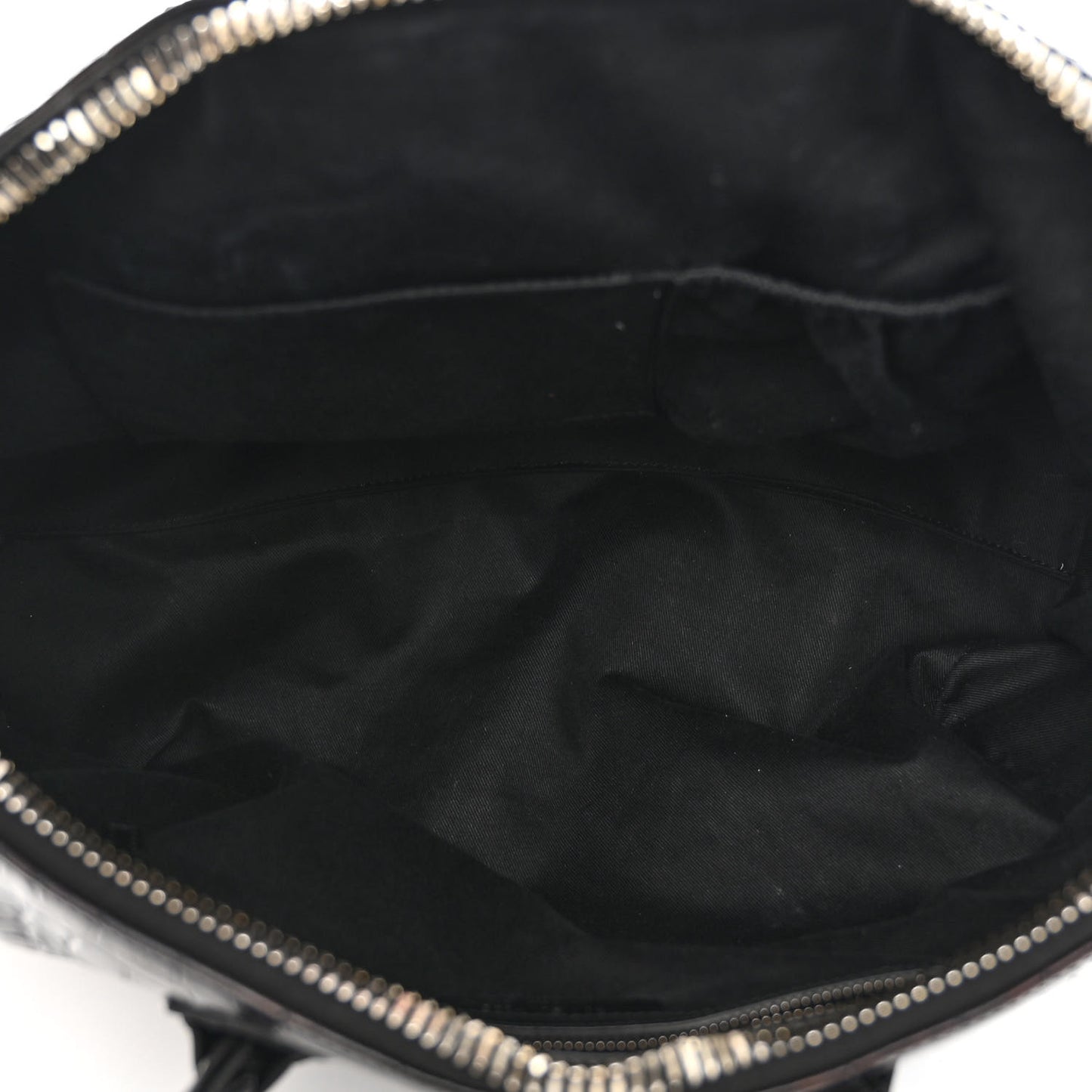 Calfskin Crocodile Embossed Large Antigona Black