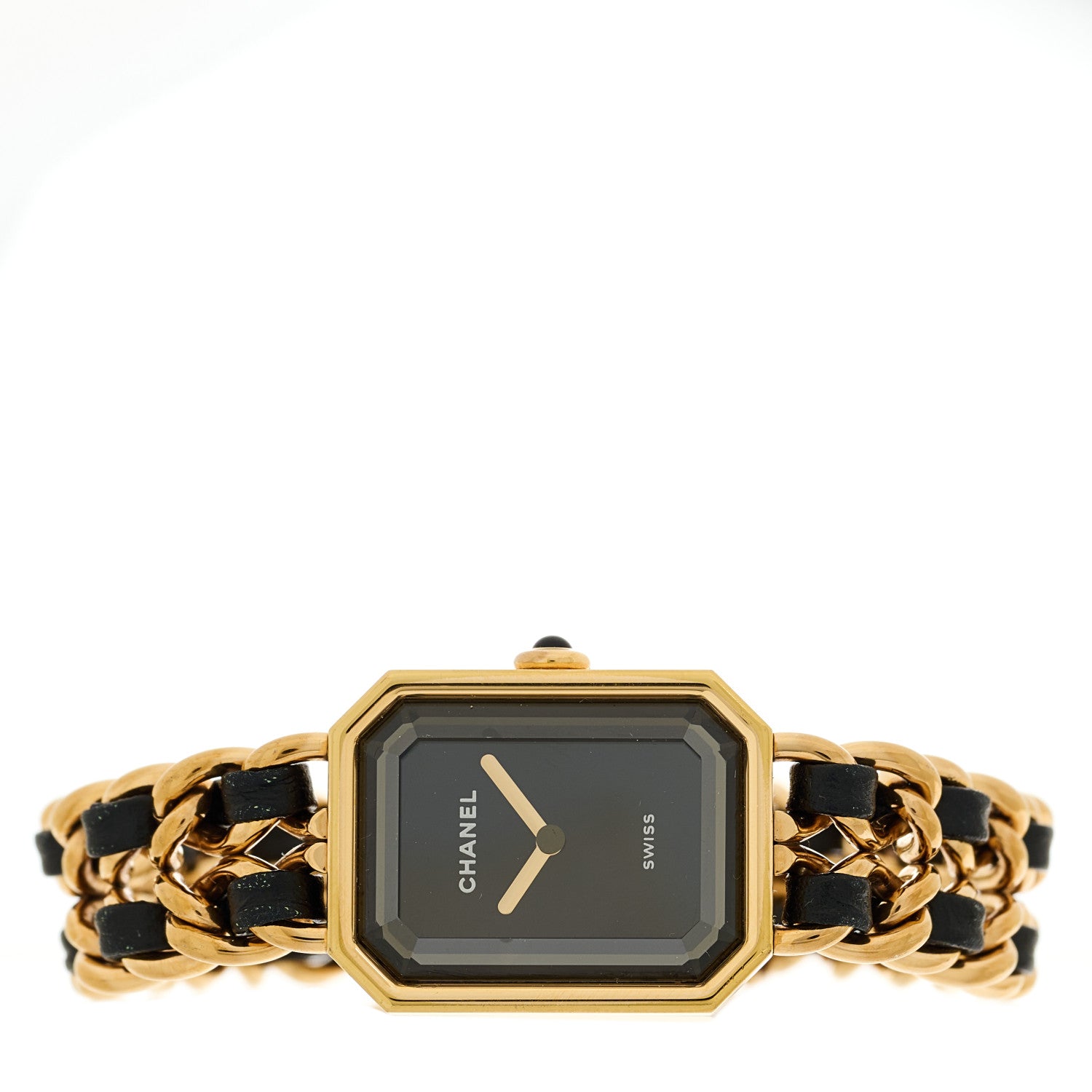 Chanel Stainless Steel Lambskin 20mm Chain Premiere Quartz Watch Gold L 2 of 4