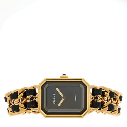 Chanel Stainless Steel Lambskin 20mm Chain Premiere Quartz Watch Gold L 2 of 4