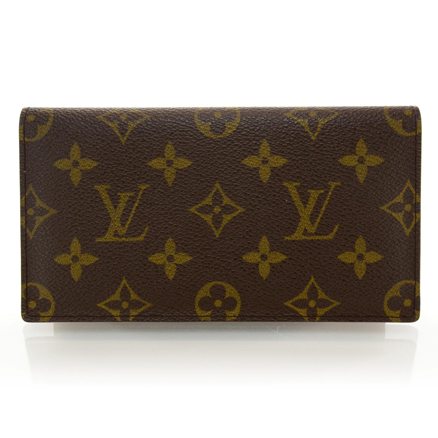 Monogram Simple Checkbook Holder Wallet