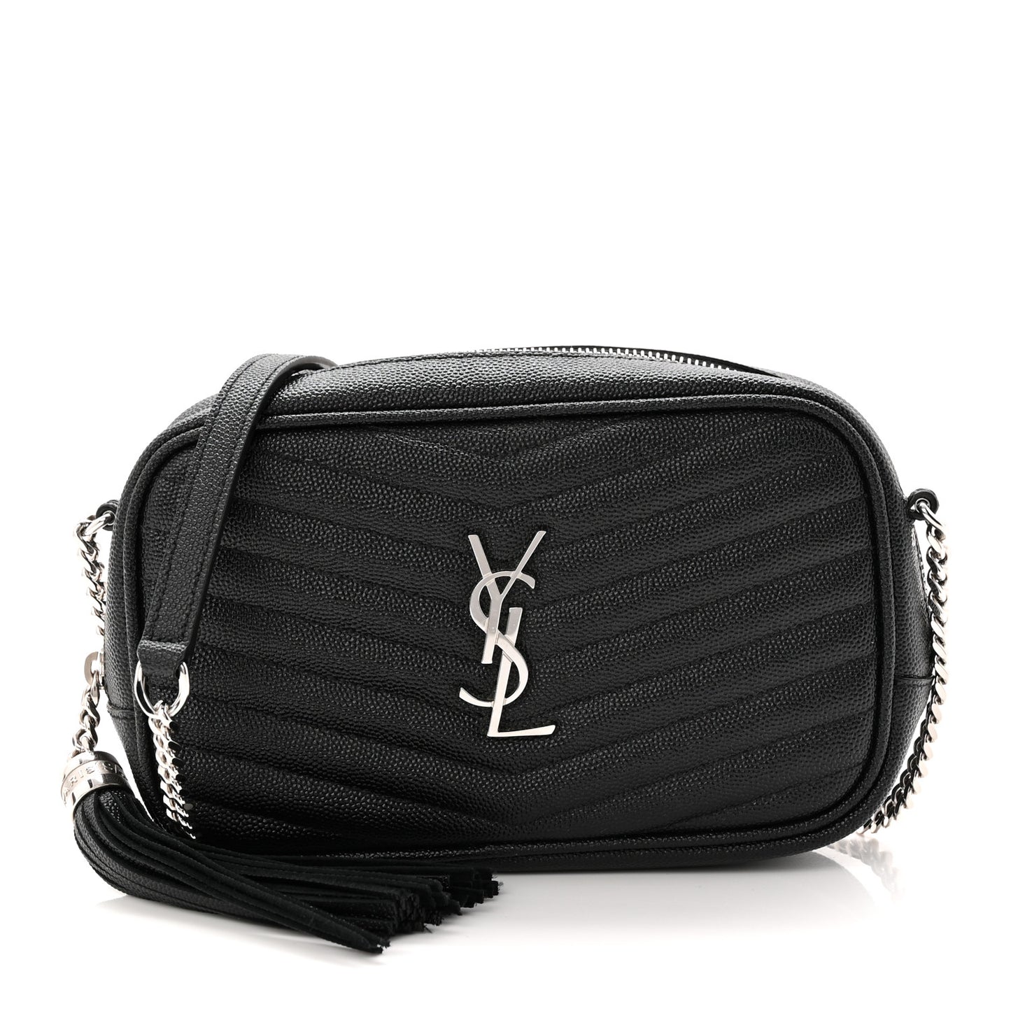 Grain De Poudre Matelasse Monogram Mini Lou Camera Bag Black