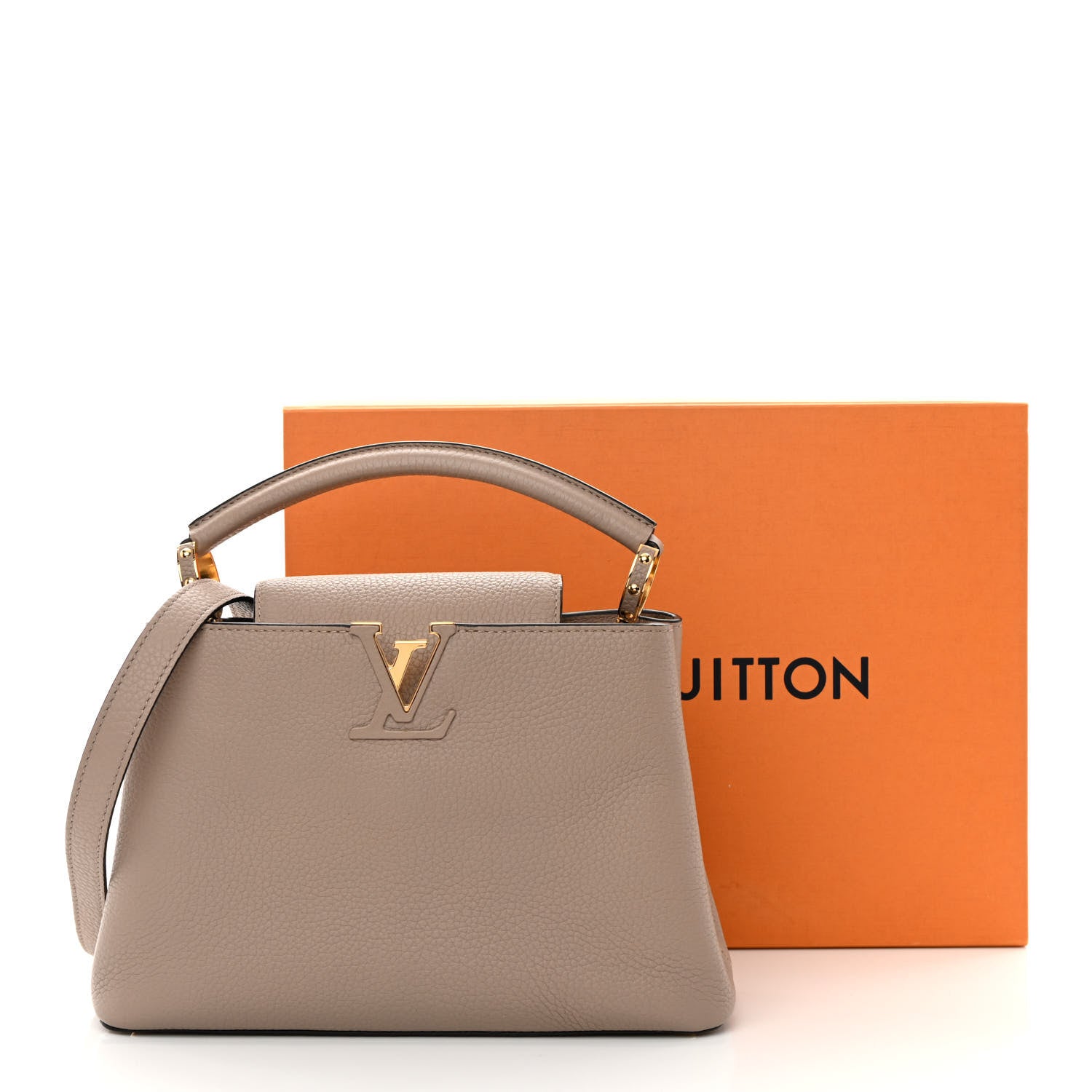 Louis Vuitton Taurillon Capucines BB Galet 12 of 12
