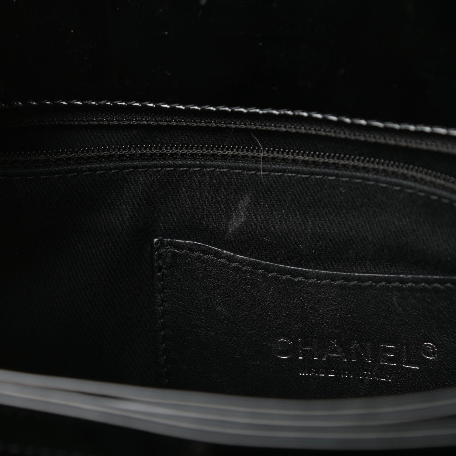 Chanel Patent Quilted Large Just Mademoiselle Bowling Bag Black 15 of 15