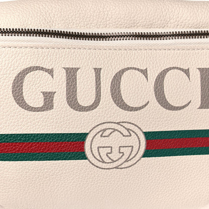 Gucci Grained Calfskin Logo Belt Bag White 9 of 12