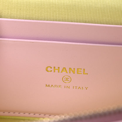 Chanel Caviar Quilted Textured CC Top Handle Slim Vanity With Chain Light Pink 6 of 11