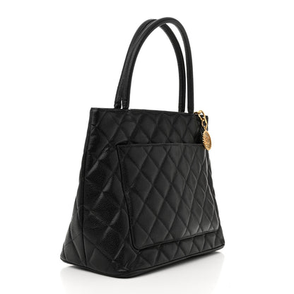Chanel Caviar Quilted Medallion Tote Black 3 of 12