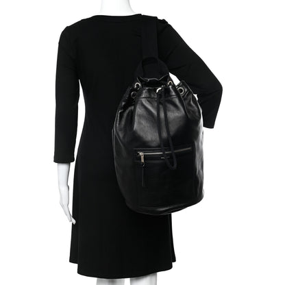 Saint Laurent Smooth Calfskin City Sailor Drawstring Backpack Black 2 of 12