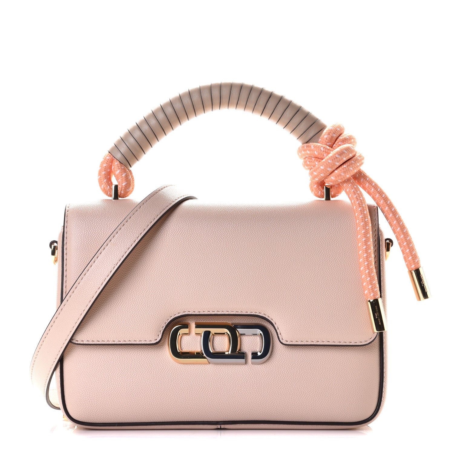 Marc Jacobs Textured Calfskin The J Link Shoulder Bag Apricot Beige 1 of 7