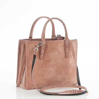 Balenciaga Baby Daim Suede Papier Mini A4 Zip Around Tote Bois De Rose 3 of 8