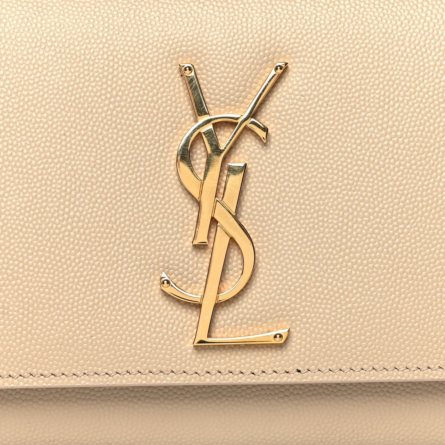Saint Laurent Grain De Poudre Classic Monogram Cassandre Clutch Nude 7 of 12