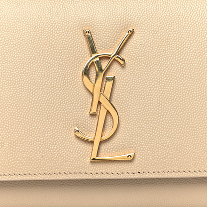 Saint Laurent Grain De Poudre Classic Monogram Cassandre Clutch Nude 7 of 12