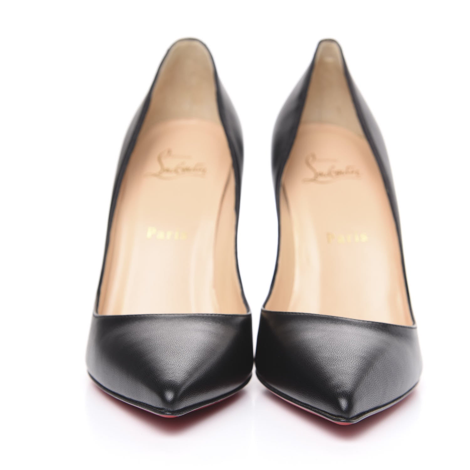 Christian Louboutin Shiny Nappa Apostrophy 100 Pumps 38 Black 2 of 8
