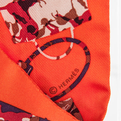 Hermes Silk Twilly Orange 4 of 4