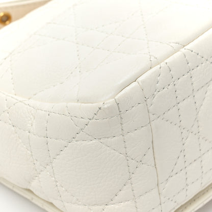 Christian Dior Calfskin Cannage Small Caro Bag Ivory 10 of 10