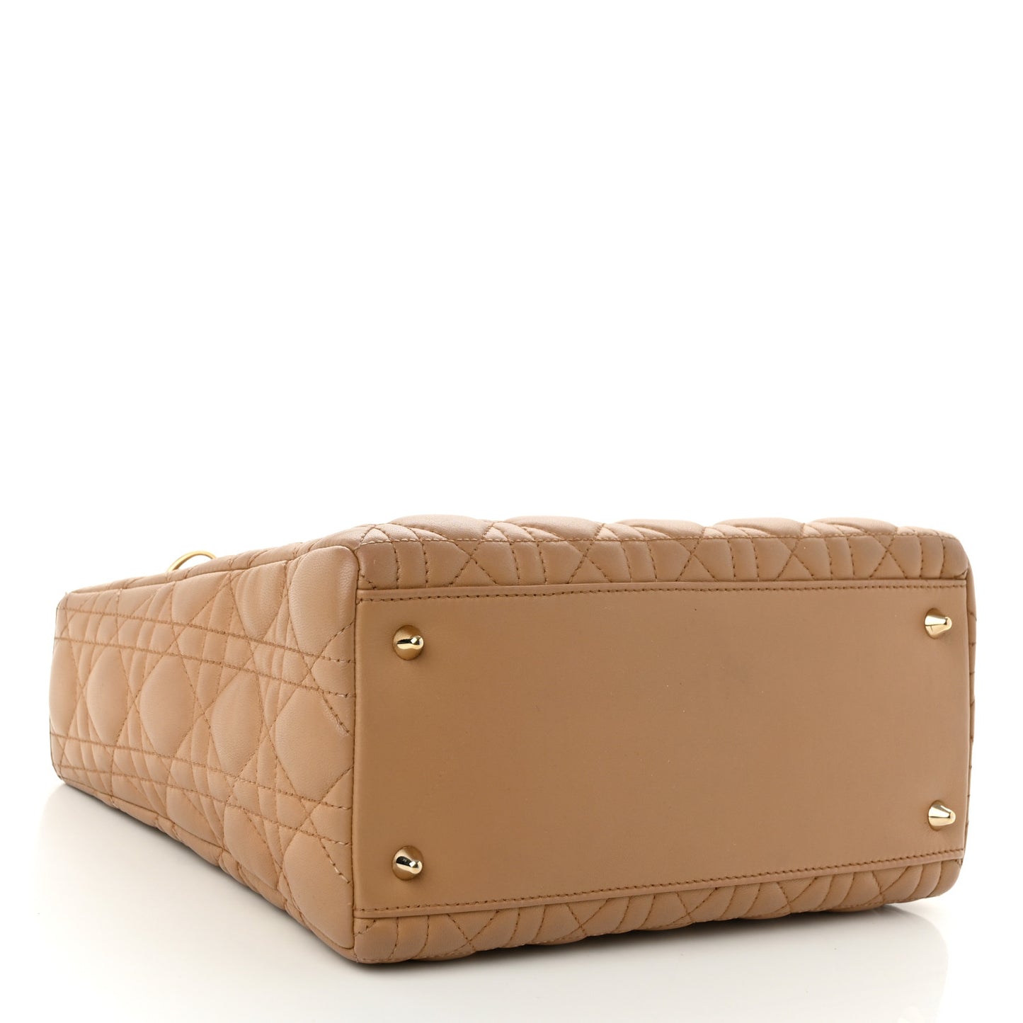 Lambskin Cannage Medium Lady Dior Beige