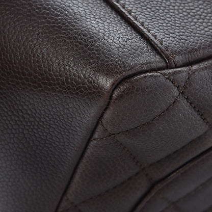 Chanel Caviar Quilted Grand Shopping Tote GST Dark Brown 10 of 12
