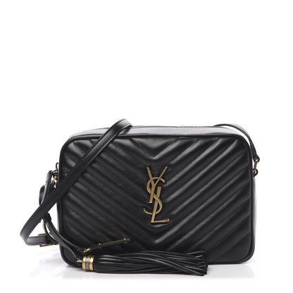 Saint Laurent Calfskin Matelasse Monogram Lou Camera Bag Black 1 of 9
