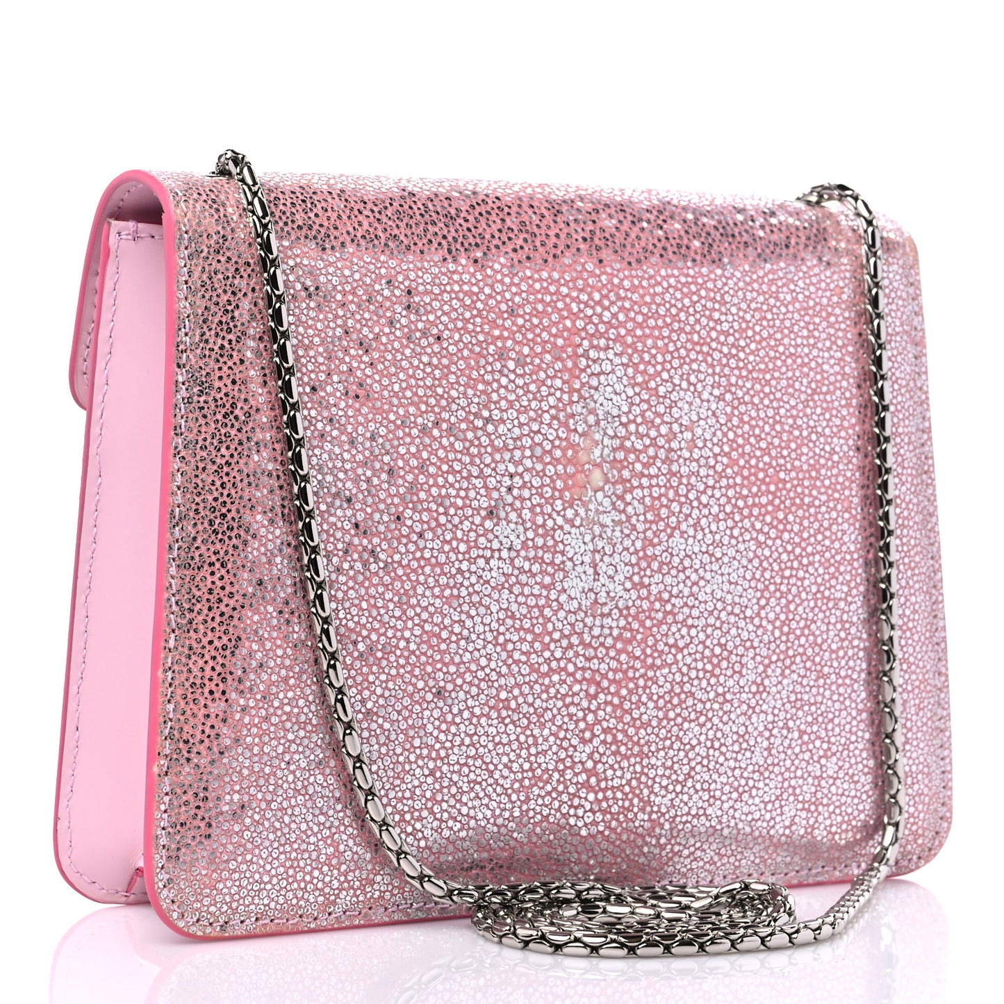 Calfskin Galuchat Serpenti Forever Crossbody Pink